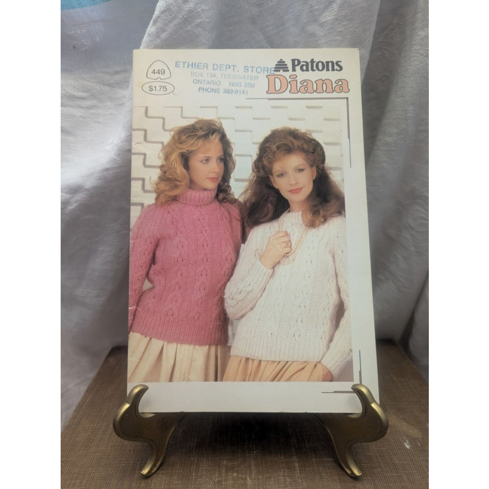 Women's Patons Knitting Pattern Book Grandmacore Cottagecore Vintage Retro